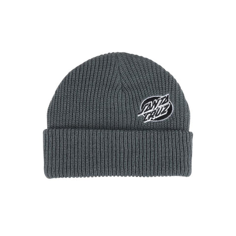 Mono Lined Oval Dot Beanie (Heather Grey)