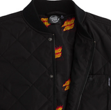 Flamed Not A Dot Quilted Zip up Jacket (Black)