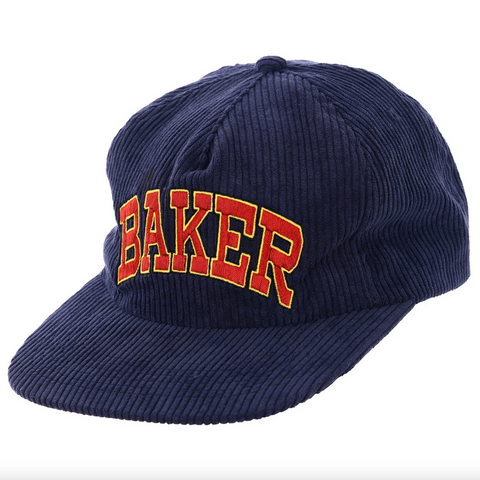 Arch Peacoat Cord 5-Panel Snapback Cap (Blue/Copper)