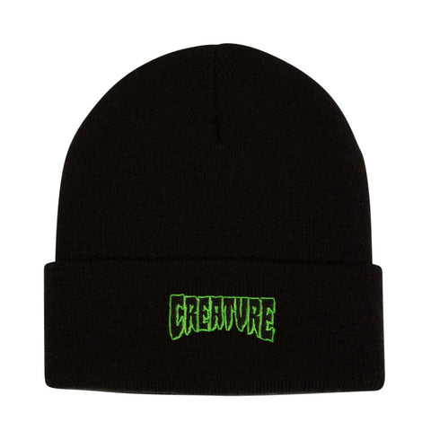 Logo Outline Long Shoreman Beanie (Black)