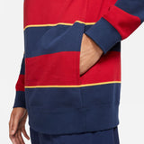 Henley Striped Crew (Midnight Navy/Gym Red/Pollen)