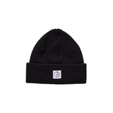 Double Fold Cotton Beanie (Black)