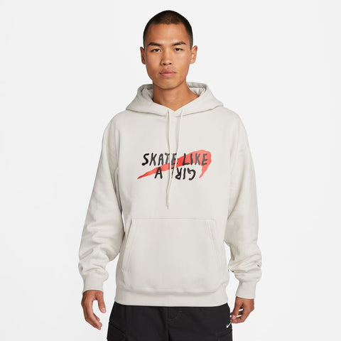 Skate Like A Girl Hoody (Light Bone)