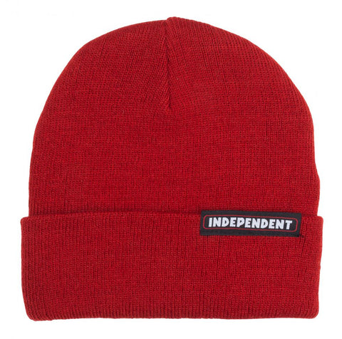 Bar Beanie (Cardinal Red)