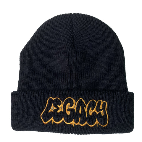 Throw Up Beanie (Navy/Orange)