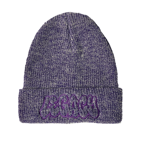 Throw Up Beanie (Purple Heather/Purple)