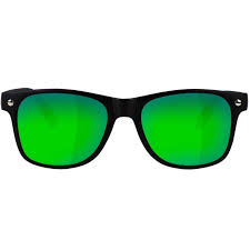 Glassy Leonard Polarized Matte Black/Green Mirror