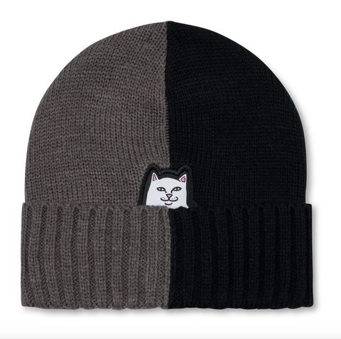 Lord Nermal Split Beanie (Charcoal/Black)