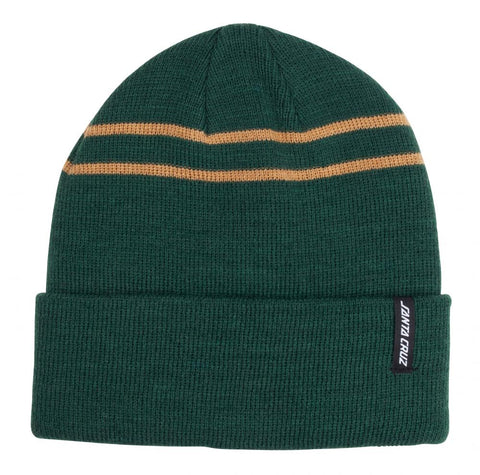 Double Stripe Beanie (Dark Olive)