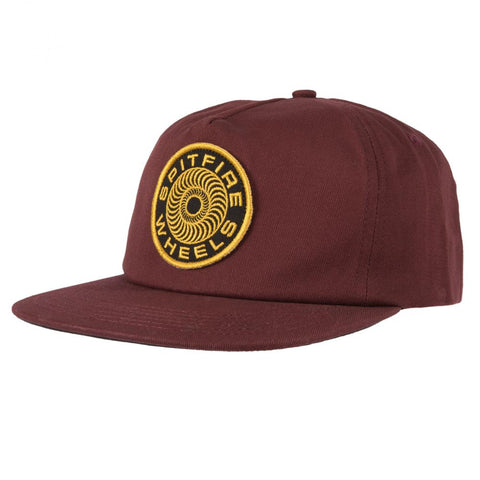 Classic 87 Swirl Patch Snapback (Bugundy/Yellow)