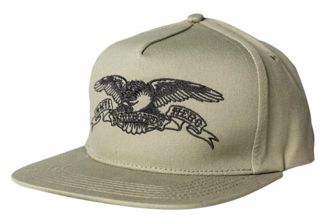 Basic Eagle Snapback Cap (Khaki/Black)