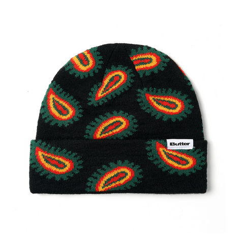 Paisley Beanie (Black)