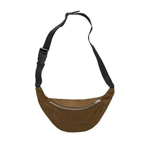 Waxed Cotton Hip Bag (Brown)