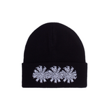 Three Spiral Cuff Beanie (Black)