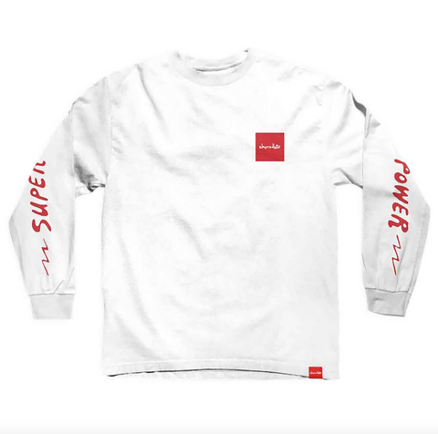 Super Power Long Sleeve Tee (White)