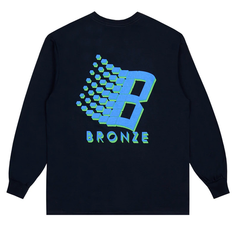 B Logo Longsleeve Tee (Navy)