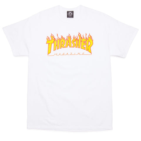 Thrasher Flame Tee (White)