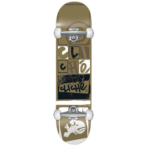 Letter Press FP Complete Skateboard (Gold) 7.75