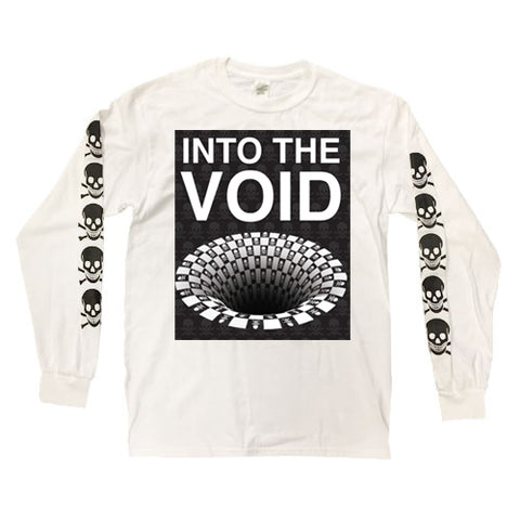 Into the Void Multi-Skull Longsleeve Tee (White)