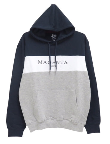 Magenta Paris Hoodie - Navy / White / Heather