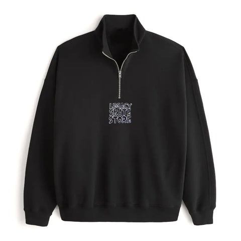 Legacy Skateboard Store Quarter Zip Black