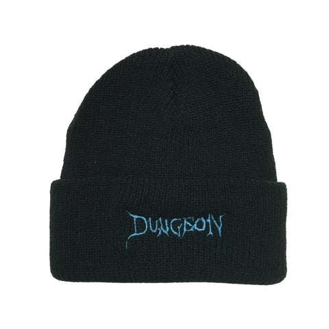 Dungeon Logo Beanie (Green/Electric Blue)