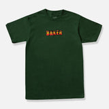 Yellow Stripe Tee (Forrest Green)