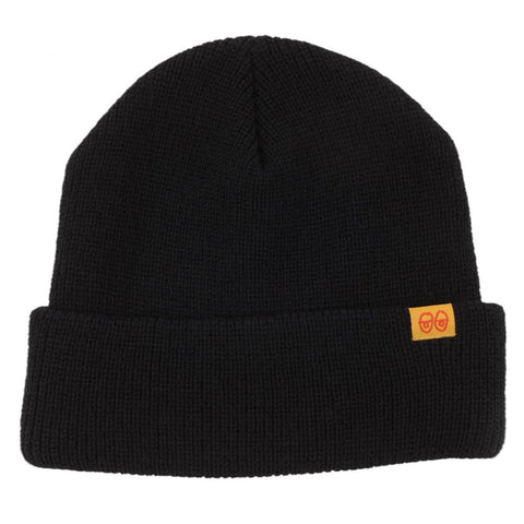 Eyes Clip Beanie (Black/Gold/Red)