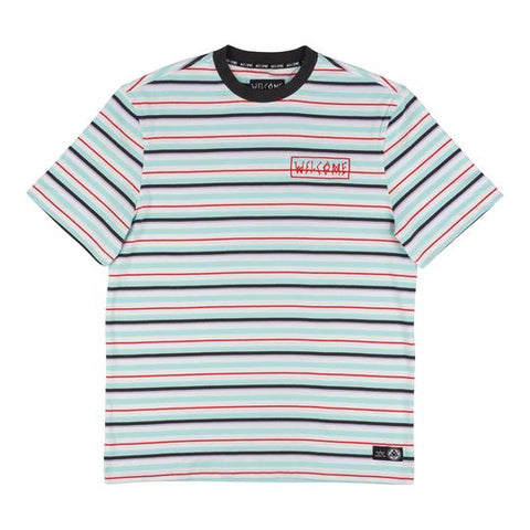 Surf Stripe Tee (White/Red)