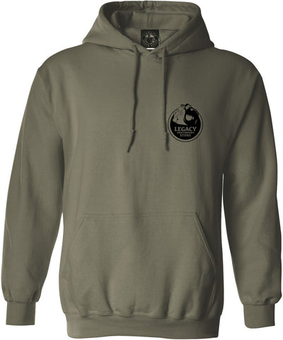 Love You Hoodie (Military Green/Black)