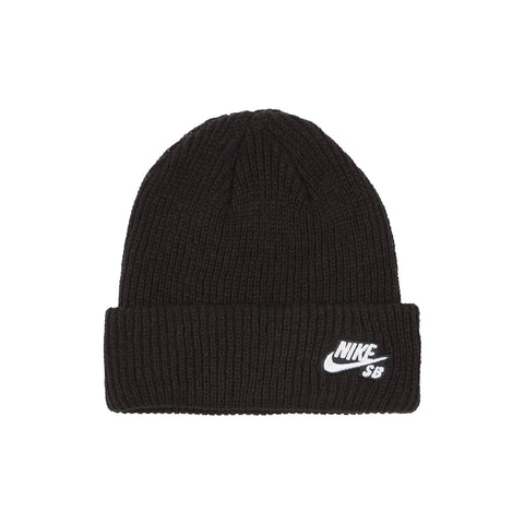 Fisherman Beanie (Black/White)