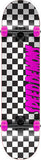 Checker Board Complete Skateboard (Pink/Black)