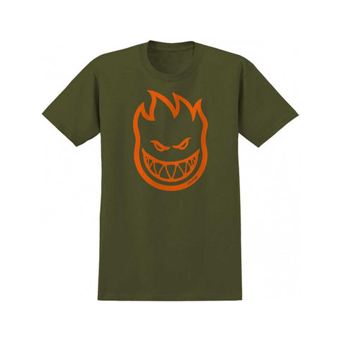 Big Head Tee (Military Green/Orange)