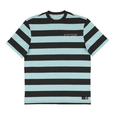 Big Beautiful Stripe Tee (Black/Teal)