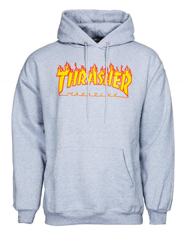 Flame Logo Hoody (Heather Grey)